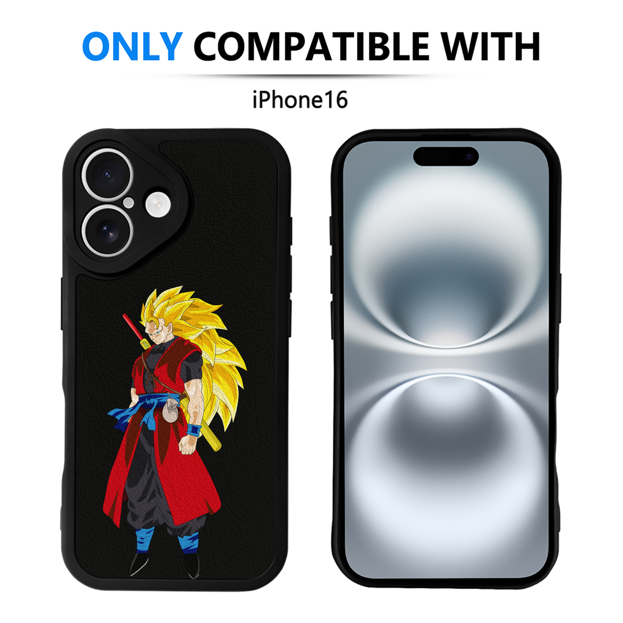 （画像用） ドラゴンボール トランクス（Torankusu）DRAGON BALL Trunks 【iPhone 16シリーズ対応】シリコンスマホケース（レザー調） 材質：シリコン